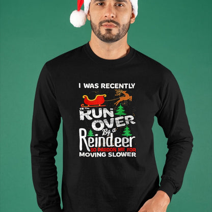 Best Grandma Shirt, Proud Grandma Unisex T-Shirt/Hoodie/Sweatshirt HLT00 - Grandma Got Run Over By A Reindeer Christmas So Pardon Me T-Shirt