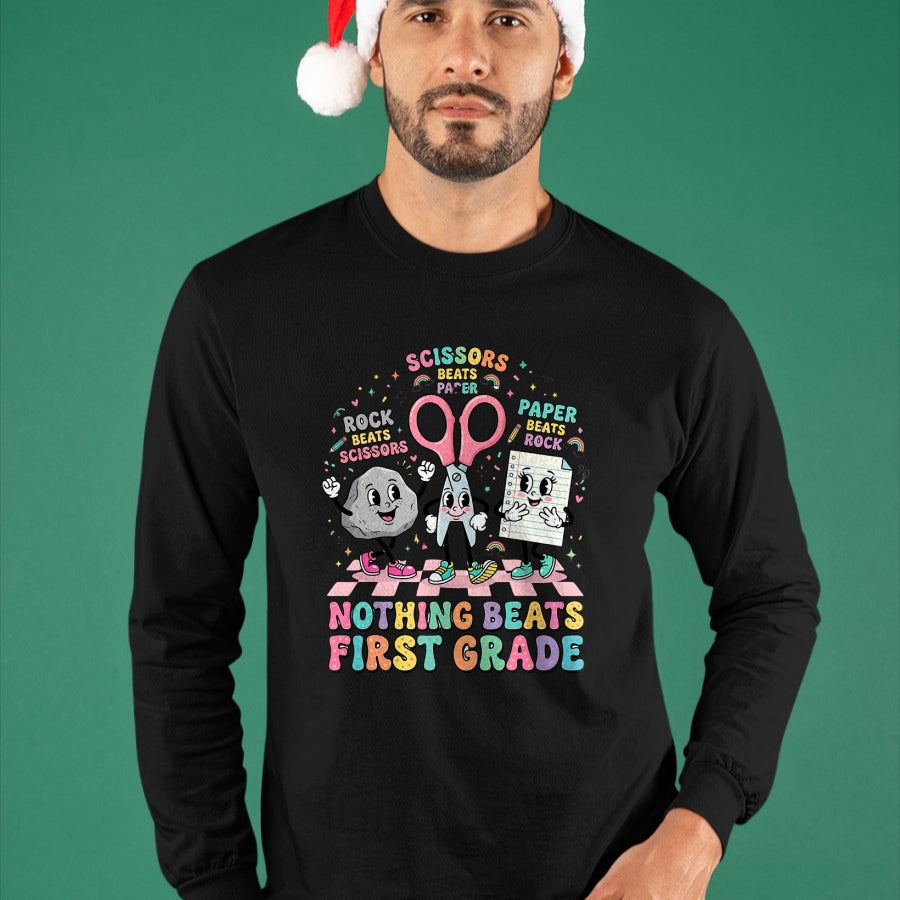 Best Student Shirt, Funny Back To School UnisexT-Shirt/Hoodie/Sweatshirt HLT00 - Nothing Beats 1st Grade Funny Back to School Teachers T-Shirt