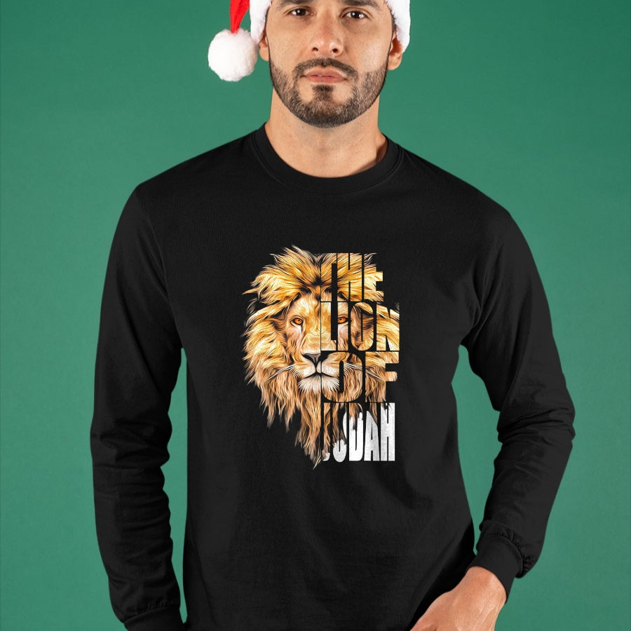 Christian Tee, Christian Faith Unisex T-Shirt/Hoodie/Sweatshirt HLT00 - Jesus Lion of Judah Christian Gift for Men Women T-Shirt