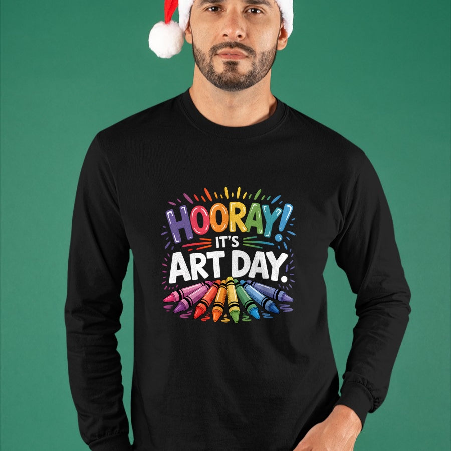 Best Teacher Shirt, Funny Teacher UnisexT-Shirt/Hoodie/Sweatshirt HLT00 - Back to School Hooray It's Art Day Art Teacher Art Artist T-Shirt