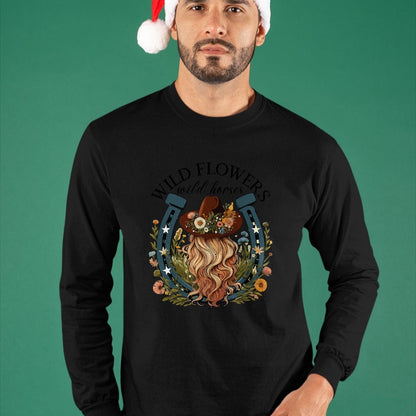 Best Horse Lover Shirt , Funny Horse UnisexT-Shirt/Hoodie/Sweatshirt HLT00 - Wildflowers Wild Horses Western Boho Country Music T-Shirt