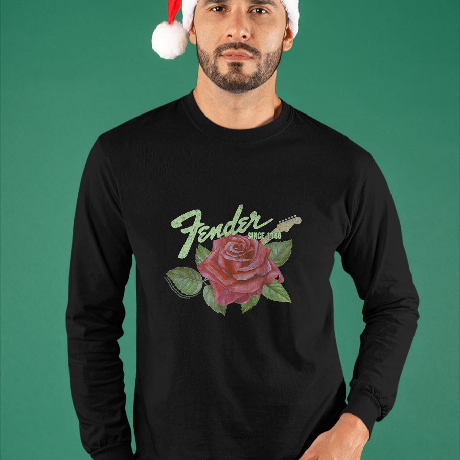 Guitar Lover Shirt, Funny Guitar UnisexT-Shirt/Hoodie/Sweatshirt HLT00 - Fender Rose Guitar Classic Vintage Style T-Shirt