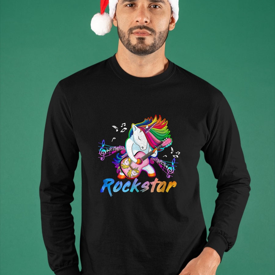 Guitar Lover Shirt, Funny Guitar UnisexT-Shirt/Hoodie/Sweatshirt HLT00 - Unicorn Rock Star Guitar Rockin_ Music Singer T-Shirt