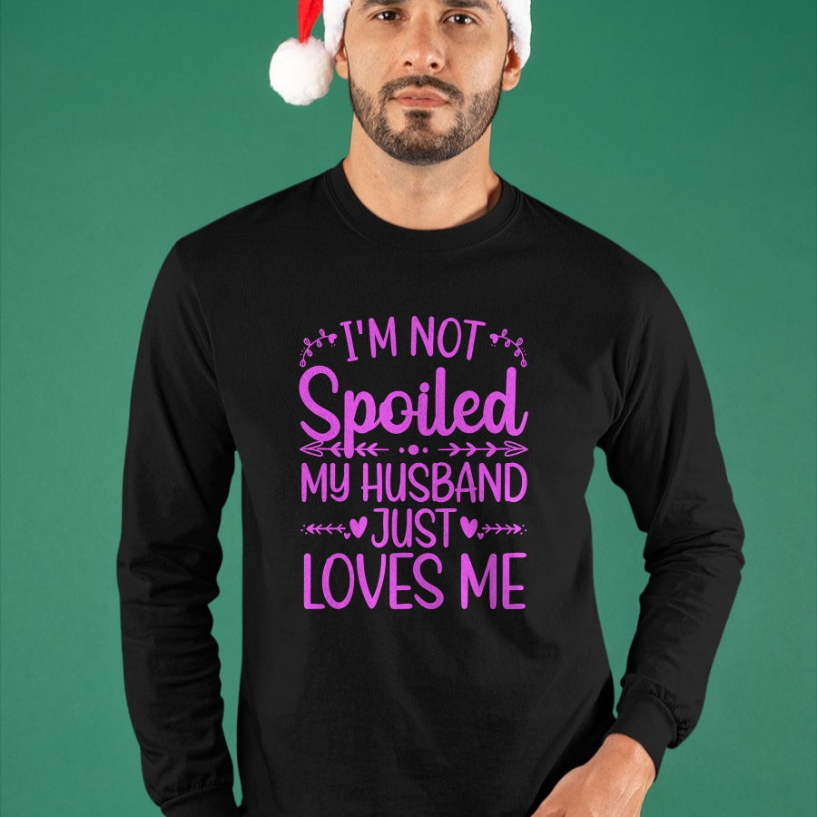Best Wife Shirt, Wife and Husband Unisex T-Shirt/Hoodie/Sweatshirt HLT00 - Gift for wife T shirt, spoiled wife   Funny Spoiled Wife Art For Women Girls Husband Spoiled Wife Lo (1)