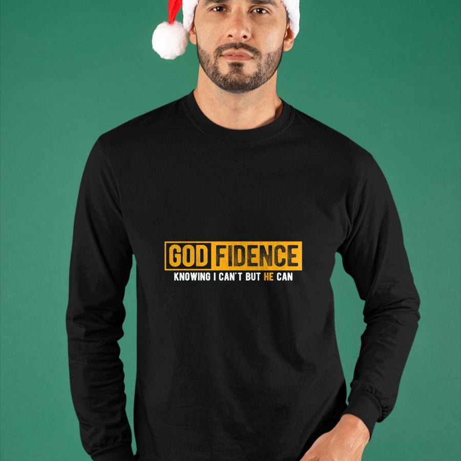 Christian Tee, Christian Faith Unisex T-Shirt/Hoodie/Sweatshirt HLT00 - Knowing I Can_t But He Can Christian Religious Jesus T-Shirt (1)