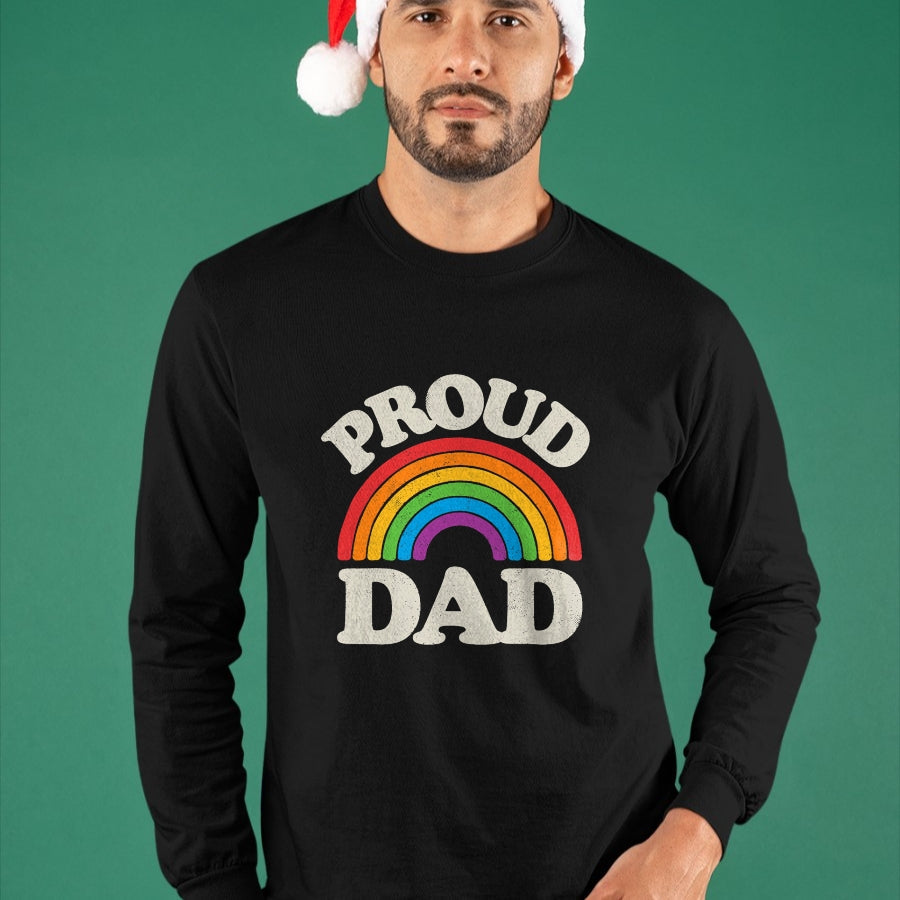 Gift for Dad Shirt, Funny Dad Unisex T-Shirt/Hoodie/Sweatshirt HLT00 – LGBTQ Proud Dad Gay Pride LGBT Ally Rainbow Father_s Day T-Shirt