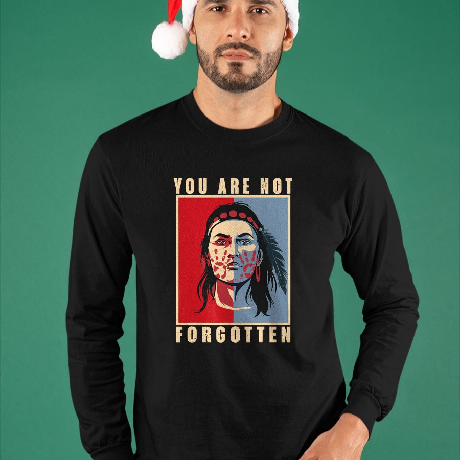 Native American T-Shirts, Vintage Native American Unisex T-Shirt/Hoodie/Sweatshirt HLT00 - You Are Not Forgotten Mmiw Awareness Native American Indian
