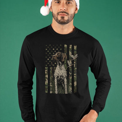 Funny Hunting Shirt, Gift For Hunting Lover Unisex T-Shirt/Hoodie/Sweatshirt HLT00 - Pheasant Hunting Dog Distressed (Design on Back) T-Shirt