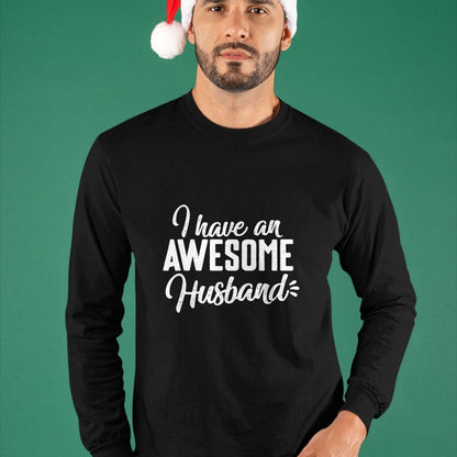 Best Wife Shirt, Wife and Husband Unisex T-Shirt/Hoodie/Sweatshirt HLT00 - Cute Gifts For Wife - I Have an Awesome Husband T-Shirt (1)