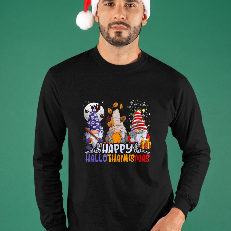 Best Thanksgiving Family Shirt , Funny Thanksgiving UnisexT-Shirt/Hoodie/Sweatshirt HLT00 - HalloThanksMas Gnomes Halloween Thanksgiving Christmas Happy T-Shirt