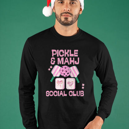 Funny Pickleball Shirt, Pickleball Lover Unisex T-Shirt/Hoodie/Sweatshirt HLT00 - Pickle and Mahj Mahjong and Pickleball Social Club mah Jong T-Shirt