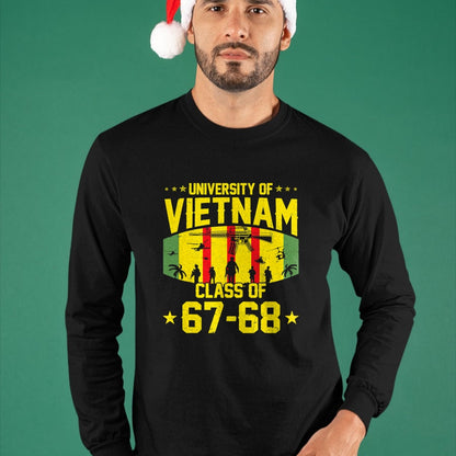 Proud Veteran Shirt, Funny Veteran UnisexT-Shirt/Hoodie/Sweatshirt HLT00 - Proud University of Vietnam War US Veteran Class of 67-68 T-Shirt