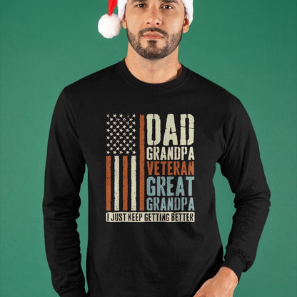 Proud Veteran Shirt, Funny Veteran UnisexT-Shirt/Hoodie/Sweatshirt HLT00 - Dad Grandpa Veteran Great Grandpa T-Shirt, Men, Black, 3X-Large