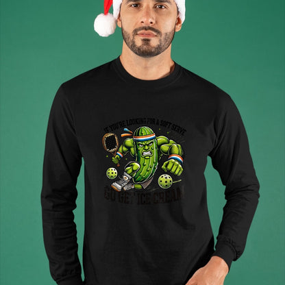Funny Pickleball Shirt, Pickleball Lover Unisex T-Shirt/Hoodie/Sweatshirt HLT00 - Funny Pickleball Lover Pun with a Pickle Playing Pickle Ball T-Shirt
