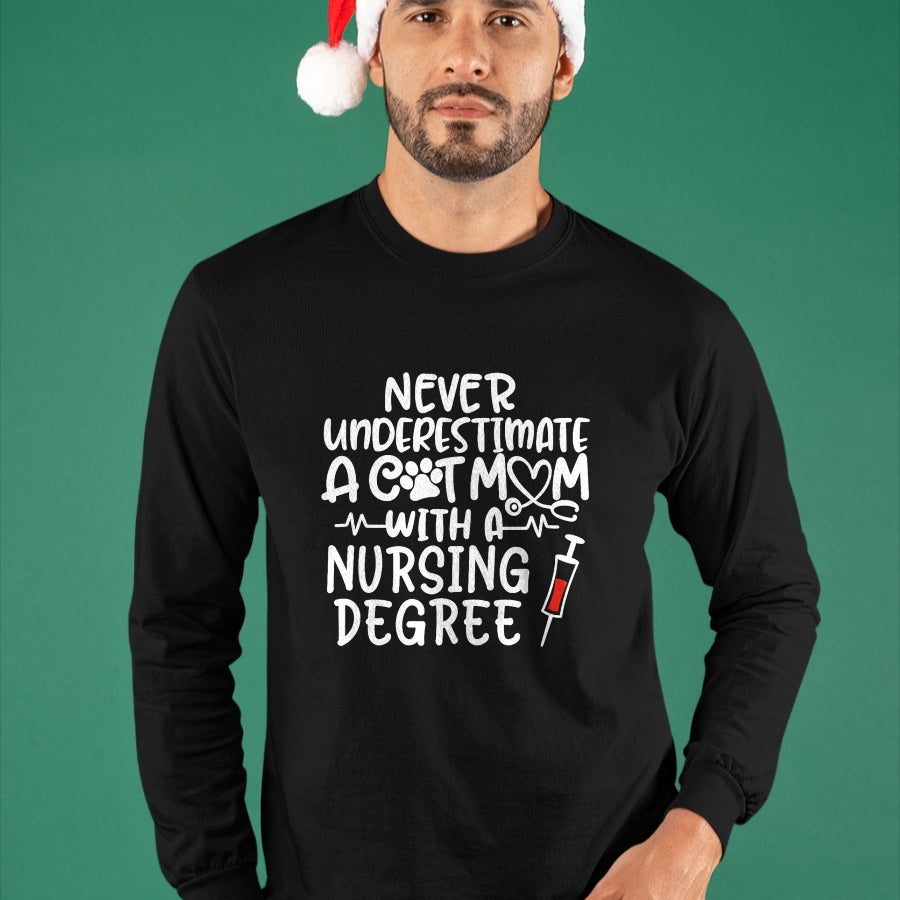 Funny Nurse Shirt, Nurse Unisex T-Shirt/Hoodie/Sweatshirt HLT00 - Nurse Cat Mom Nurse Life Cats and Nursing Gift T-Shirt