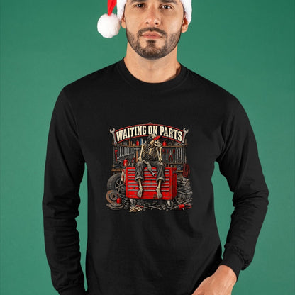 Best Mechanic Life Shirt, Funny Mechanic UnisexT-Shirt/Hoodie/Sweatshirt HLT00 - Waiting On Parts Car Mechanic Skeleton Auto Repair T-Shirt