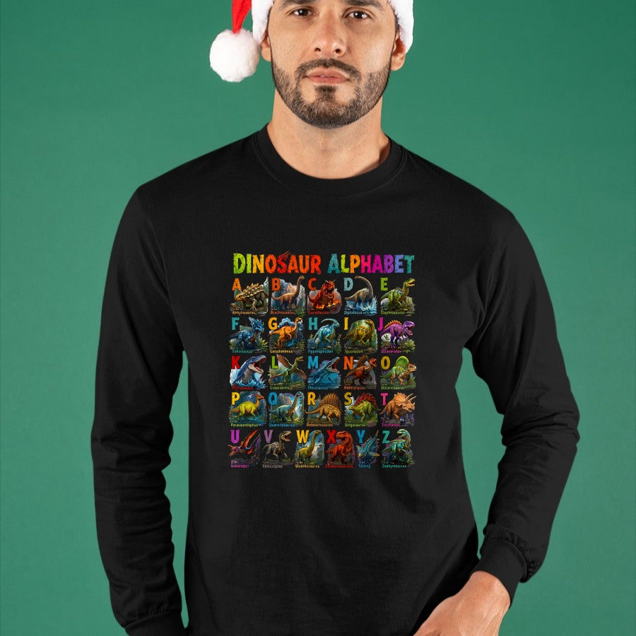Best Dinosaur Lover Shirt, Funny Dinosaur UnisexT-Shirt/Hoodie/Sweatshirt HLT00 - Types of Dinosaurs Alphabet ABC A-Z Dino Lover Kids Boys T-Shirt