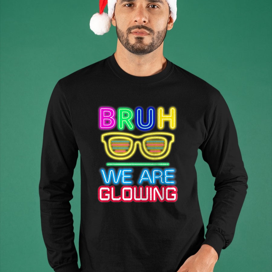 Best Thanksgiving Family Shirt , Funny Thanksgiving UnisexT-Shirt/Hoodie/Sweatshirt HLT00 - Bruh We are Glowing in My Glowing Era Group Team Tie Dye T-Shirt