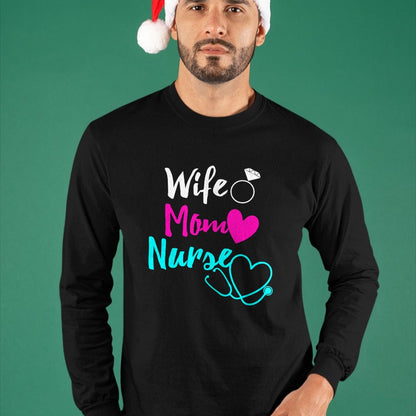 Funny Nurse Shirt, Nurse Unisex T-Shirt/Hoodie/Sweatshirt HLT00 - Wife Mom Nurse Womens RN LPN Mothers Day Gift For Nurses T-Shirt