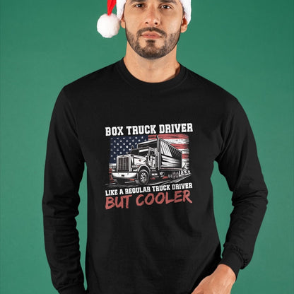 Best Truck Driver Life Shirt, Funny Trucker UnisexT-Shirt/Hoodie/Sweatshirt HLT00 - Truck Driver Construction Site US Flag Box Truck T-Shirt