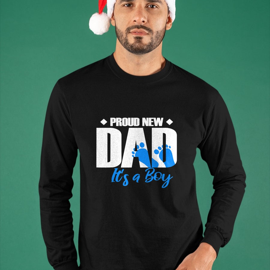 Gift for Dad Shirt, Funny Dad Unisex T-Shirt/Hoodie/Sweatshirt HLT00 – Mens Proud New Dad It_s A Boy T-Shirt