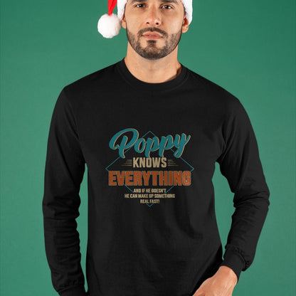 Best Grandpa Shirt, Proud Grandpa Unisex T-Shirt/Hoodie/Sweatshirt HLT00 - Funny poppy knows everything for grandpa and father's day T-Shirt (1)