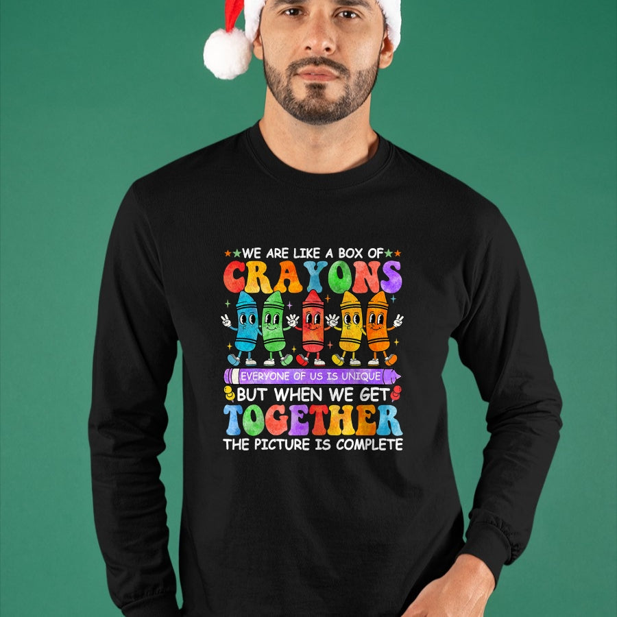 Best Student Shirt, Funny Back To School UnisexT-Shirt/Hoodie/Sweatshirt HLT00 - Funny Teacher We are Like A Box of Crayons Back to School T-Shirt