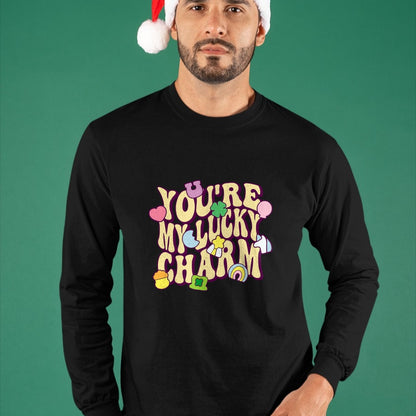 Gift for Mom Shirt, Funny Mom Unisex T-Shirt/Hoodie/Sweatshirt HLT00 - Groovy You_re My Lucky Charm Feeling Lucky St.Patrick_ Day T-Shirt