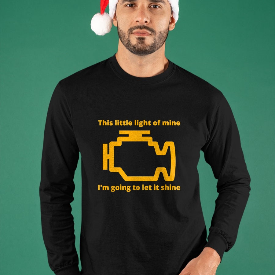 Best Mechanic Life Shirt, Funny Mechanic UnisexT-Shirt/Hoodie/Sweatshirt HLT00 - This Little Light of Mine - Check Engine Light T-Shirt T-Shirt