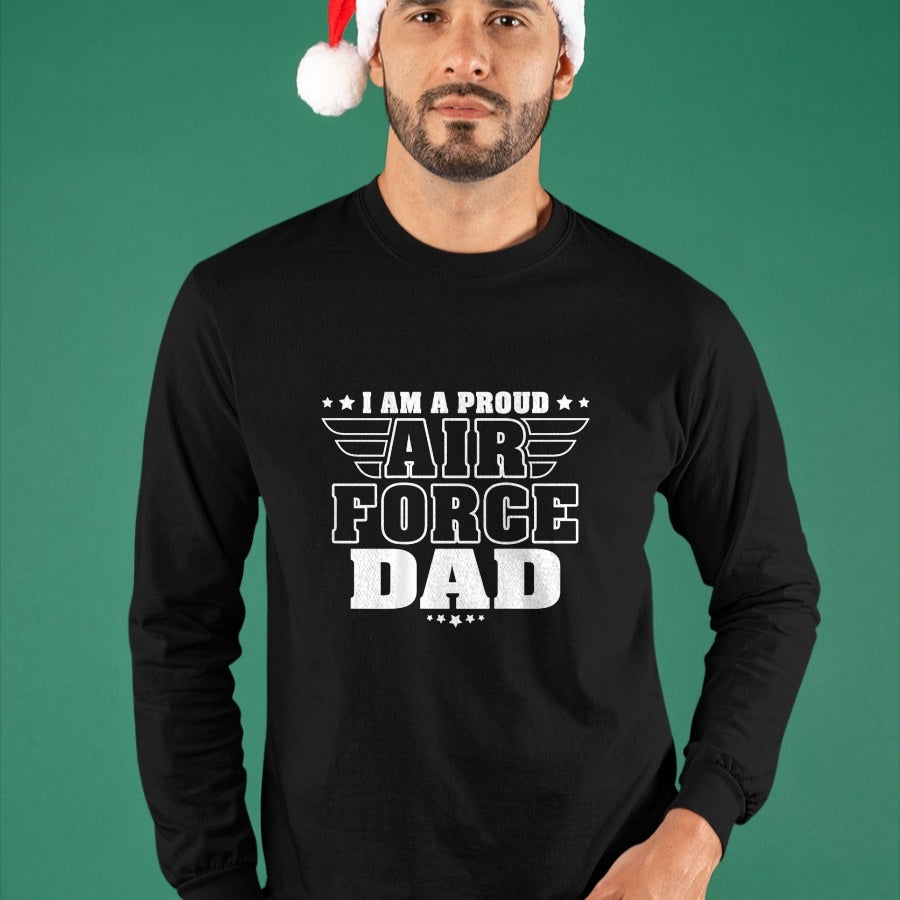 Gift for Dad Shirt, Funny Dad Unisex T-Shirt/Hoodie/Sweatshirt HLT00 – I Am A Proud Air Force Dad Patriotic Pride Military Father T-Shirt