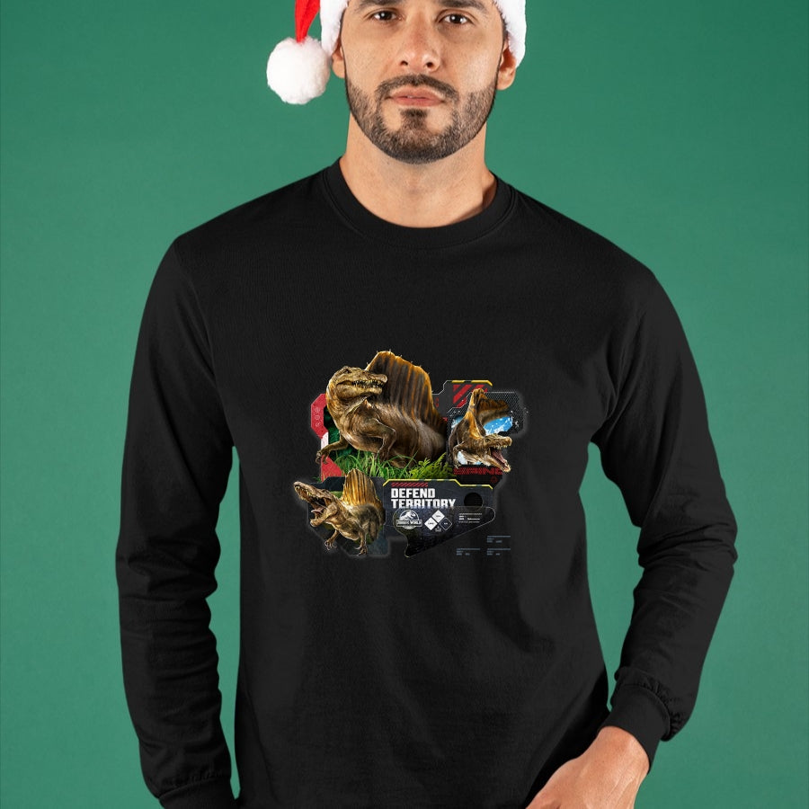 Best Dinosaur Lover Shirt, Funny Dinosaur UnisexT-Shirt/Hoodie/Sweatshirt HLT00 - Jurassic World Rebirth Spinosaurus Defend Territory T-Shirt