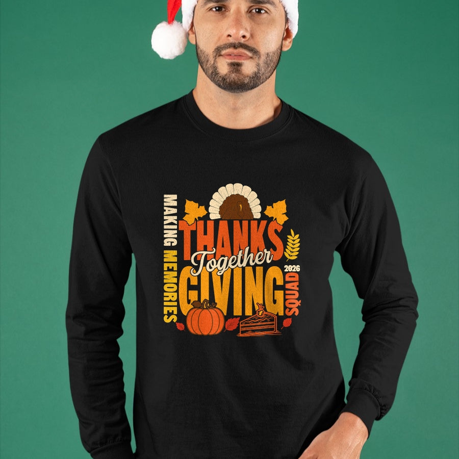 Best Thanksgiving Family Shirt , Funny Thanksgiving UnisexT-Shirt/Hoodie/Sweatshirt HLT00 - Family Thanksgiving Squad 2026 Matching Family Thanksgiving T-Shirt (1)