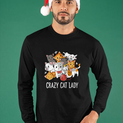 Cat Love Shirt, Funny Cat Lover Gift UnisexT-Shirt/Hoodie/Sweatshirt HLT00 - Crazy Cat Lady Funny Girls Women Kitty Kitten Animal Lover T-Shirt Small