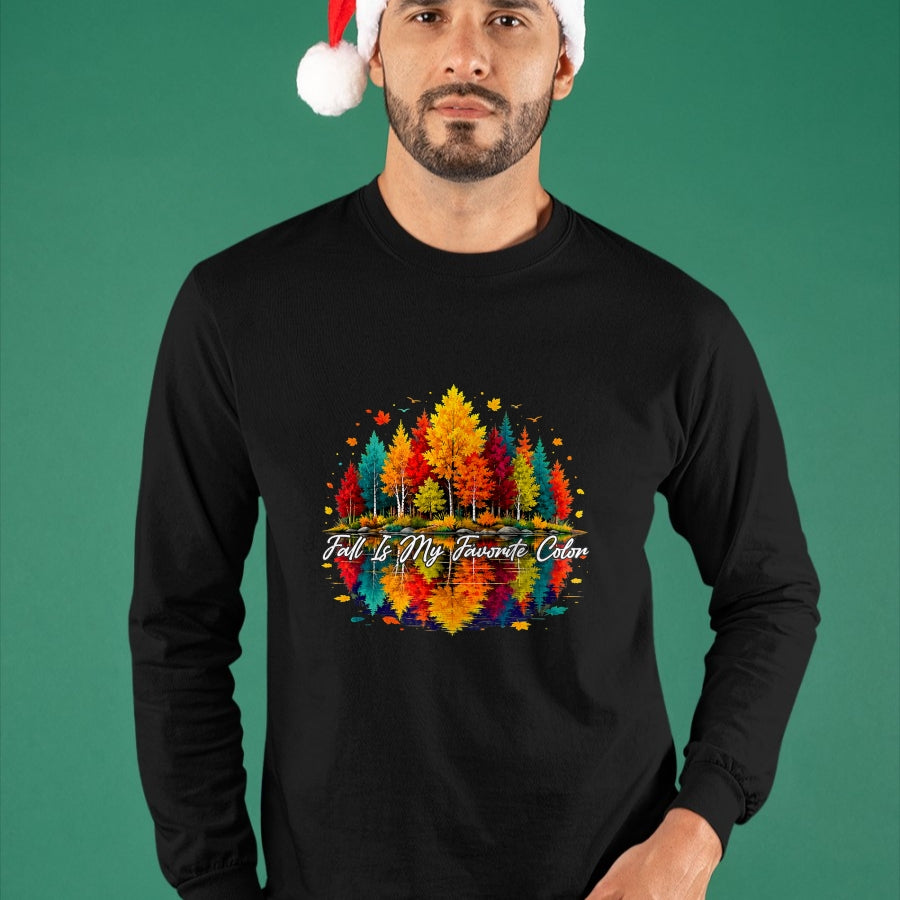 Best Thanksgiving Family Shirt , Funny Thanksgiving UnisexT-Shirt/Hoodie/Sweatshirt HLT00 - Vintage Autumn Leaves Funny Fall is My Favorite Color T-Shirt