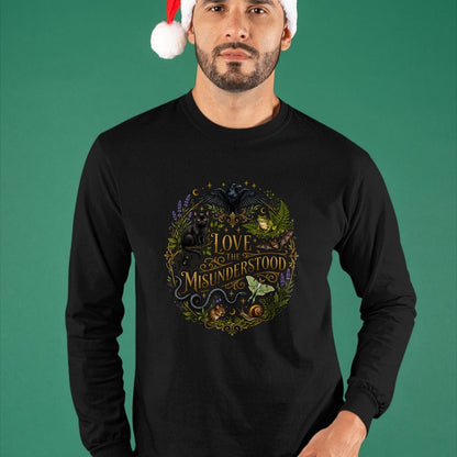 Cat Love Shirt, Funny Cat Lover Gift UnisexT-Shirt/Hoodie/Sweatshirt HLT00 - Love The Misunderstood Bat Raven Black Cat Snake Frog Moth T-Shirt