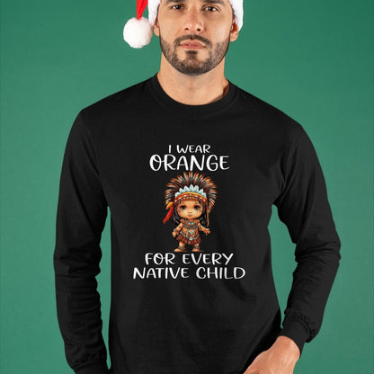 Native American T-Shirts, Vintage Native American Unisex T-Shirt/Hoodie/Sweatshirt HLT00 - Wear orange for every American native child Indian Pride
