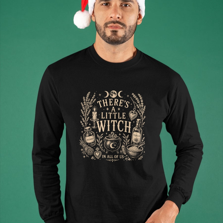 Best Thanksgiving Family Shirt , Funny Thanksgiving UnisexT-Shirt/Hoodie/Sweatshirt HLT00 - Funny Halloween Saying There's A Little Witch in All of Us T-Shirt