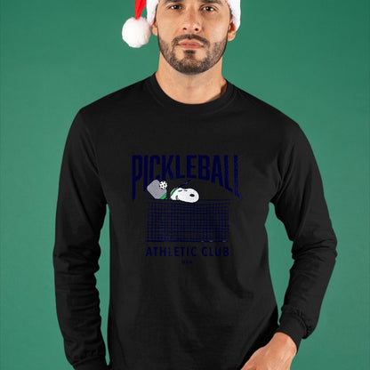 Funny Pickleball Shirt, Pickleball Lover Unisex T-Shirt/Hoodie/Sweatshirt HLT00 - Peanuts - Snoopy Pickleball Athletic Club USA T-Shirt