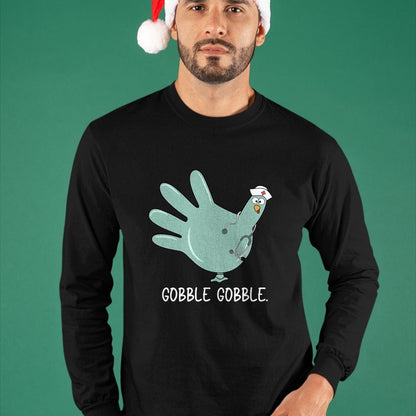 Funny Nurse Shirt, Nurse Unisex T-Shirt/Hoodie/Sweatshirt HLT00 - Turkey Glove Nurse Thanksgiving T-Shirt (1)