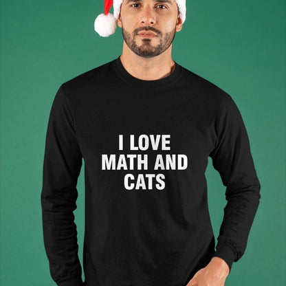 Cat Love Shirt, Funny Cat Lover Gift UnisexT-Shirt/Hoodie/Sweatshirt HLT00 - I Love Math and Cats T-Shirt (1)