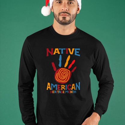 Native American T-Shirts, Vintage Native American Unisex T-Shirt/Hoodie/Sweatshirt HLT00 - Native American Heritage Month Hand Indigenous Native Pride