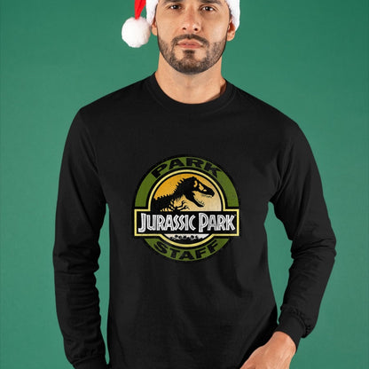 Best Dinosaur Lover Shirt, Funny Dinosaur UnisexT-Shirt/Hoodie/Sweatshirt HLT00 - Jurassic Park Staff Retro Distressed Logo Graphic T-Shirt T-Shirt