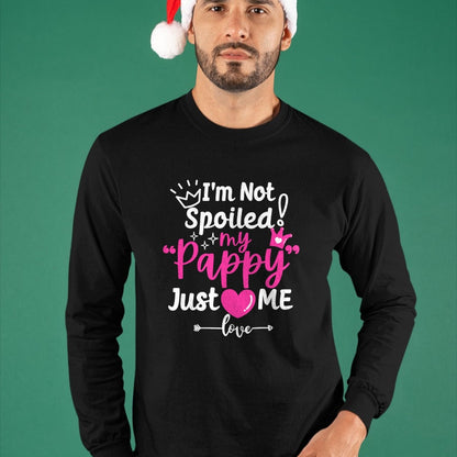 Best Wife Shirt, Wife and Husband Unisex T-Shirt/Hoodie/Sweatshirt HLT00 - I'm Not Spoiled My Pappy Just Loves Me a Team Kids Matching T-Shirt