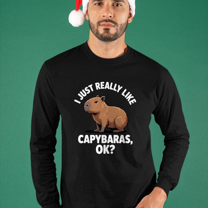 Cute Capybara Shirt, Funny Capybara Unisex T-Shirt/Hoodie/Sweatshirt HLT00 - Funny Capybara Art for Men Women Kids Capy Rodent Capybara T-Shirt