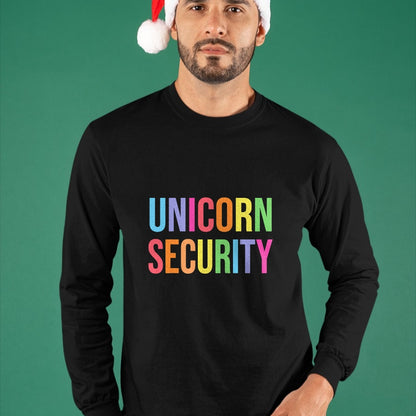 Gift for Mom Shirt, Funny Mom Unisex T-Shirt/Hoodie/Sweatshirt HLT00 - Halloween Dad Mom Daughter Adult Costume, Unicorn Security T-Shirt