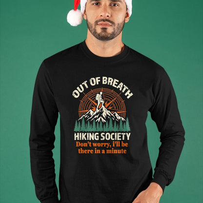 Funny Camping Shirt, Gift For Camping Lover Unisex T-Shirt/Hoodie/Sweatshirt HLT00 - Out of Breath Hiking Society Camping Mountain Funny T-Shirt