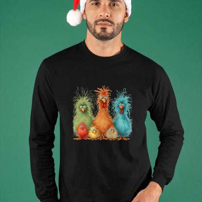 Best Thanksgiving Family Shirt , Funny Thanksgiving UnisexT-Shirt/Hoodie/Sweatshirt HLT00 - Retro Eagerlys Colorful Funny Chicken Art, for Men Women Kid T-Shirt