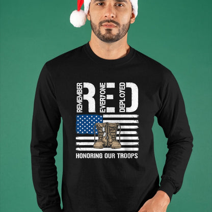 Proud Veteran Shirt, Funny Veteran UnisexT-Shirt/Hoodie/Sweatshirt HLT00 - Remember Everyone Veteran Deployed RED Friday Military T-Shirt