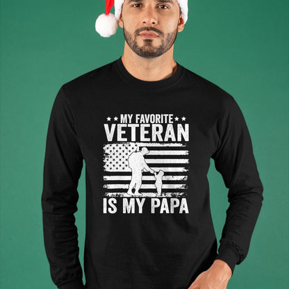 Proud Veteran Shirt, Funny Veteran UnisexT-Shirt/Hoodie/Sweatshirt HLT00 - Veterans Day Military My Favorite Veteran Is My Papa Kids T-Shirt