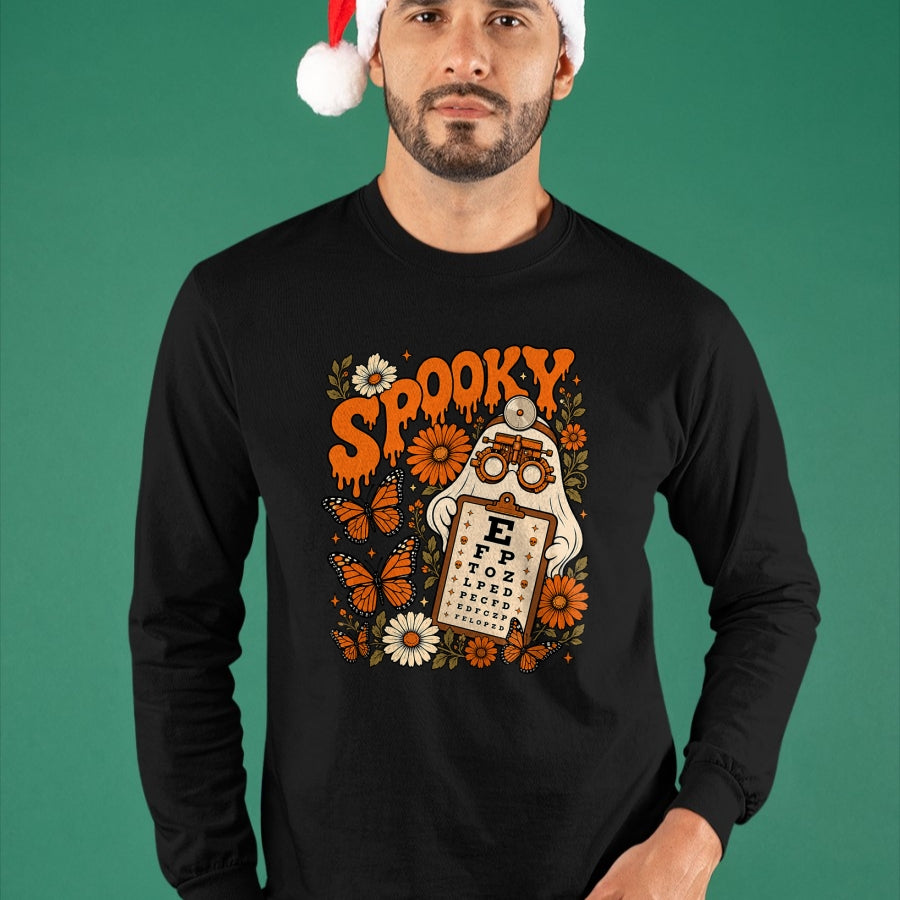Best Doctor Shirt, Funny Doctor UnisexT-Shirt/Hoodie/Sweatshirt HLT00 - Spooky Ghost Boo Vision Squad Optometrist Halloween Eye Dr T-Shirt
